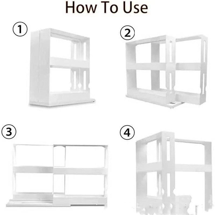 Spice Organizer Rack Rotating Storage