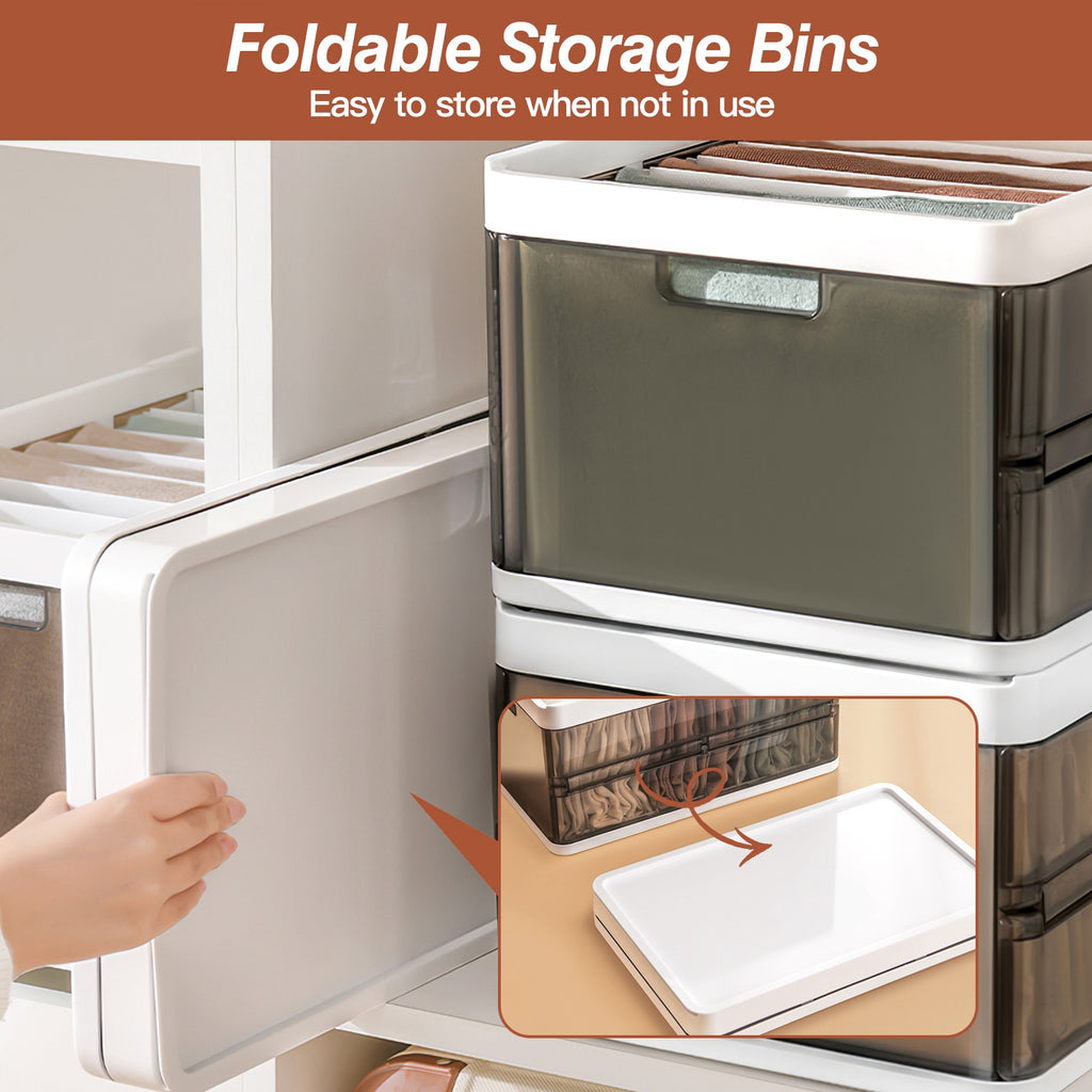 3 Pack Foldable Storage Bin With Lid