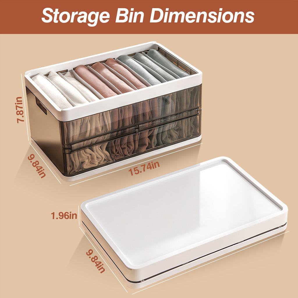 3 Pack Foldable Storage Bin With Lid