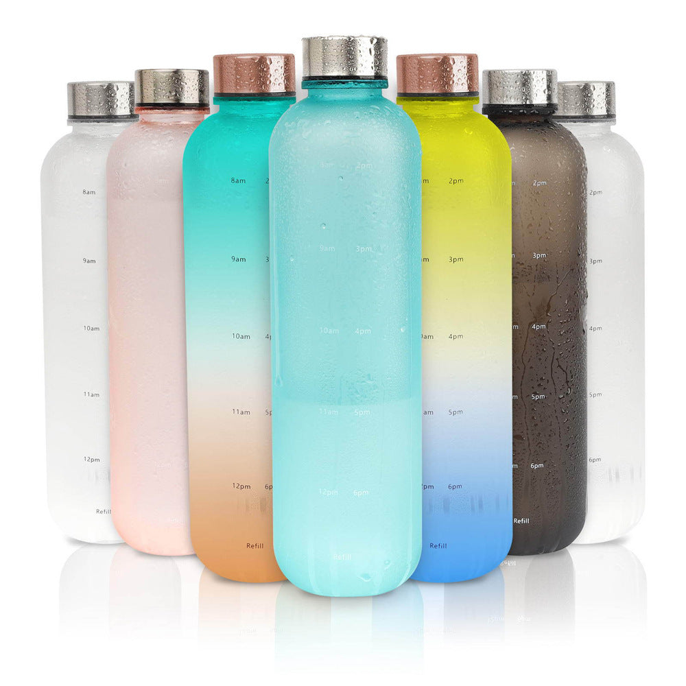Frosted Gradient Plastic Water Bottle