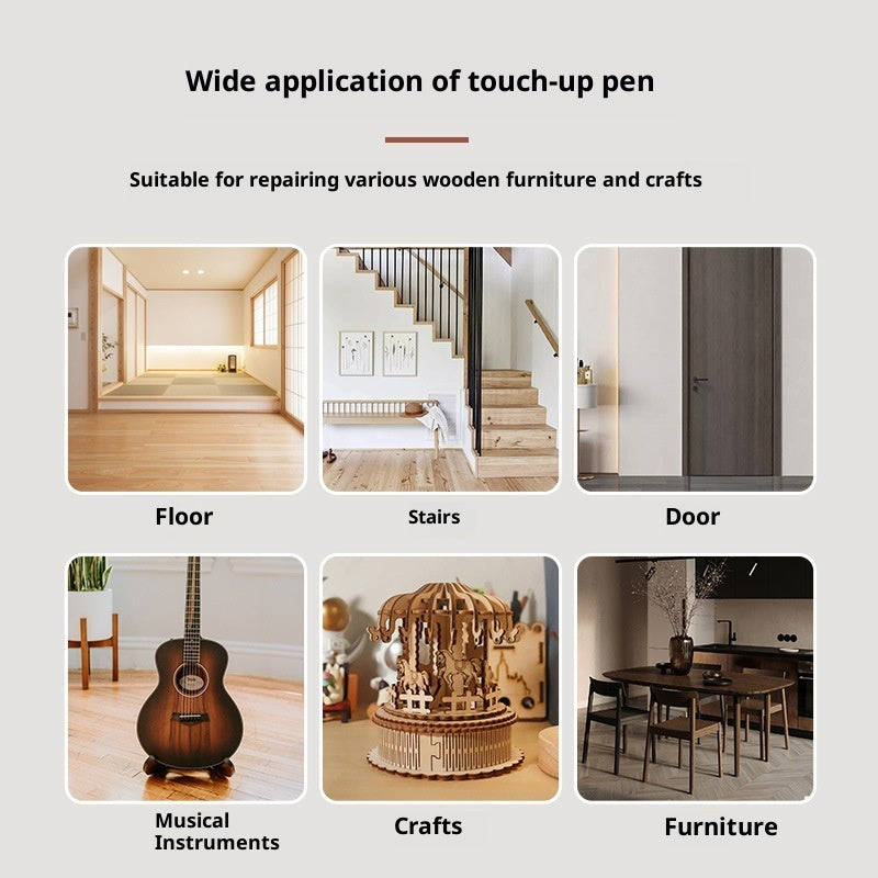 Wood Grain Paint Fixer Oily Marking Repair Scratches Solid Wood Composite Wood Floor Painting Pen