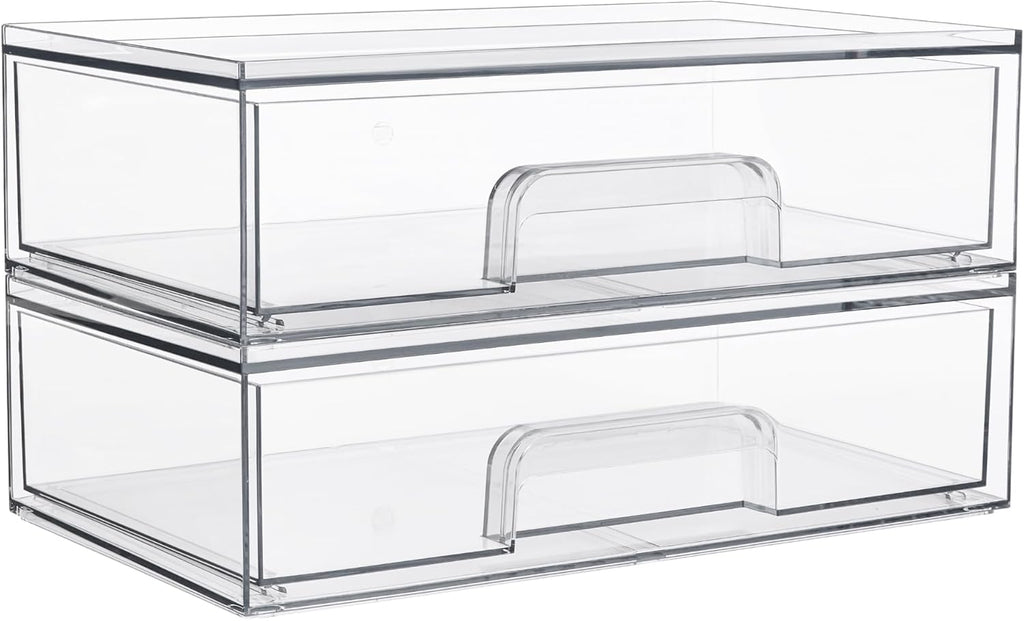 Clear Stackable Storage Drawers