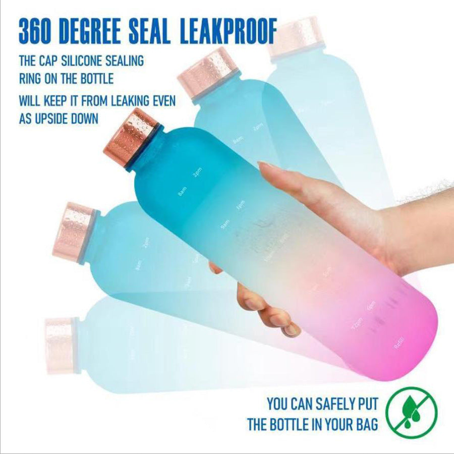 Frosted Gradient Plastic Water Bottle