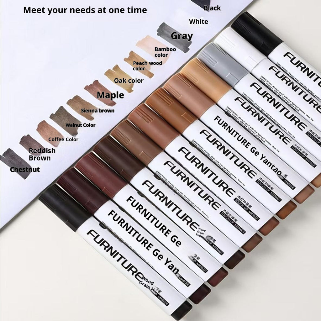 Wood Grain Paint Fixer Oily Marking Repair Scratches Solid Wood Composite Wood Floor Painting Pen