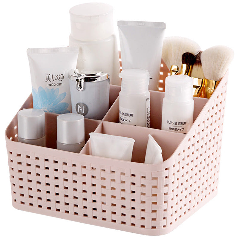 Rattan cosmetic storage box