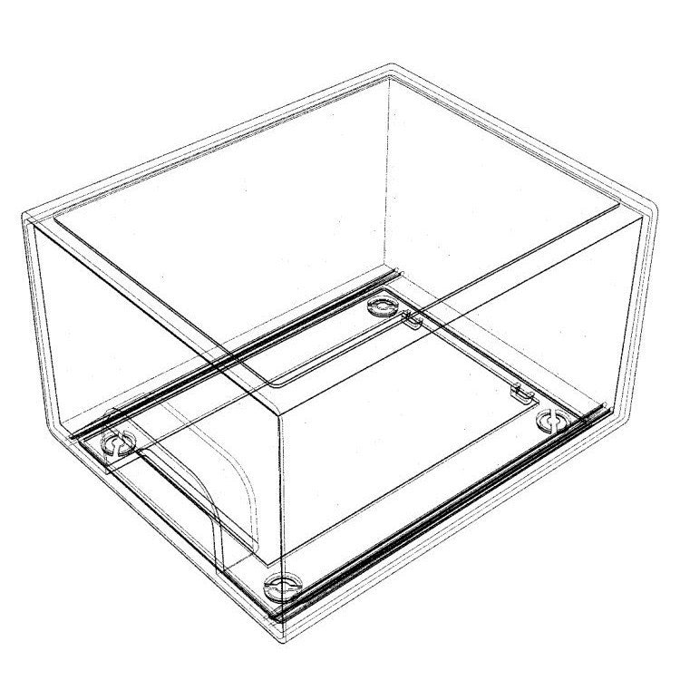 1 2 4 Pack Clear Stackable Storage Drawers