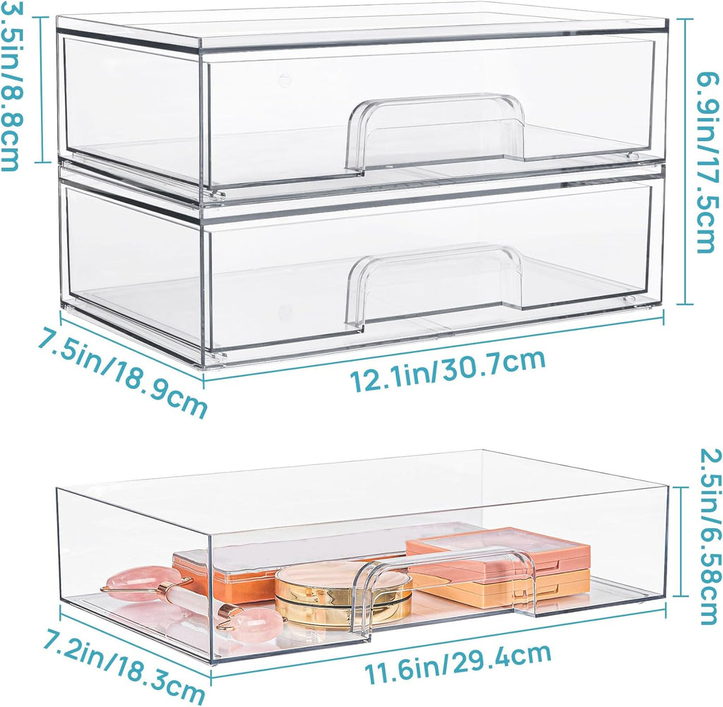 Clear Stackable Storage Drawers