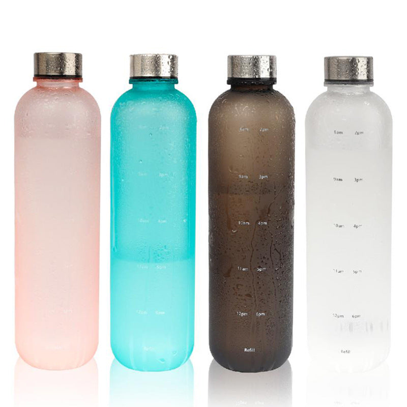 Frosted Gradient Plastic Water Bottle