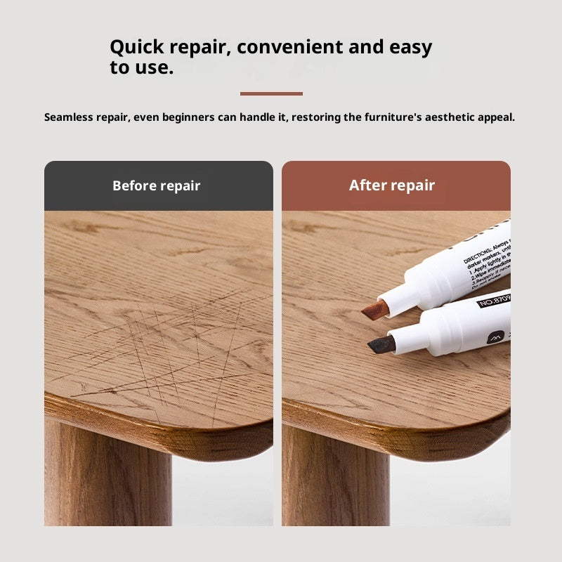 Wood Grain Paint Fixer Oily Marking Repair Scratches Solid Wood Composite Wood Floor Painting Pen